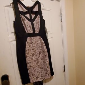 Bkack and Gold cocktail party dress